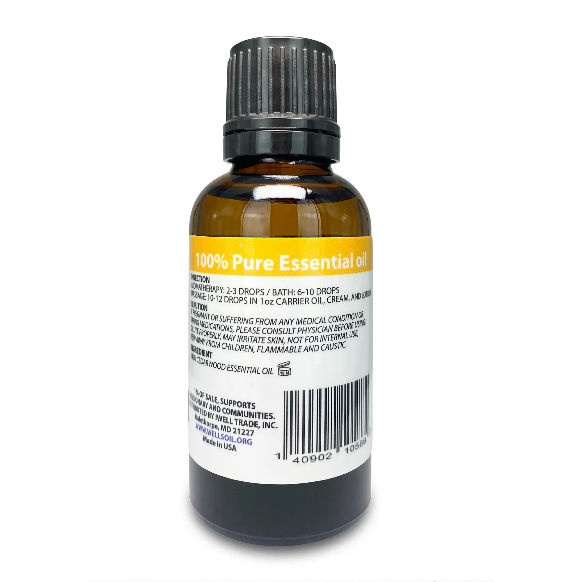 100% Pure Essential Oil 1oz Cedarwood