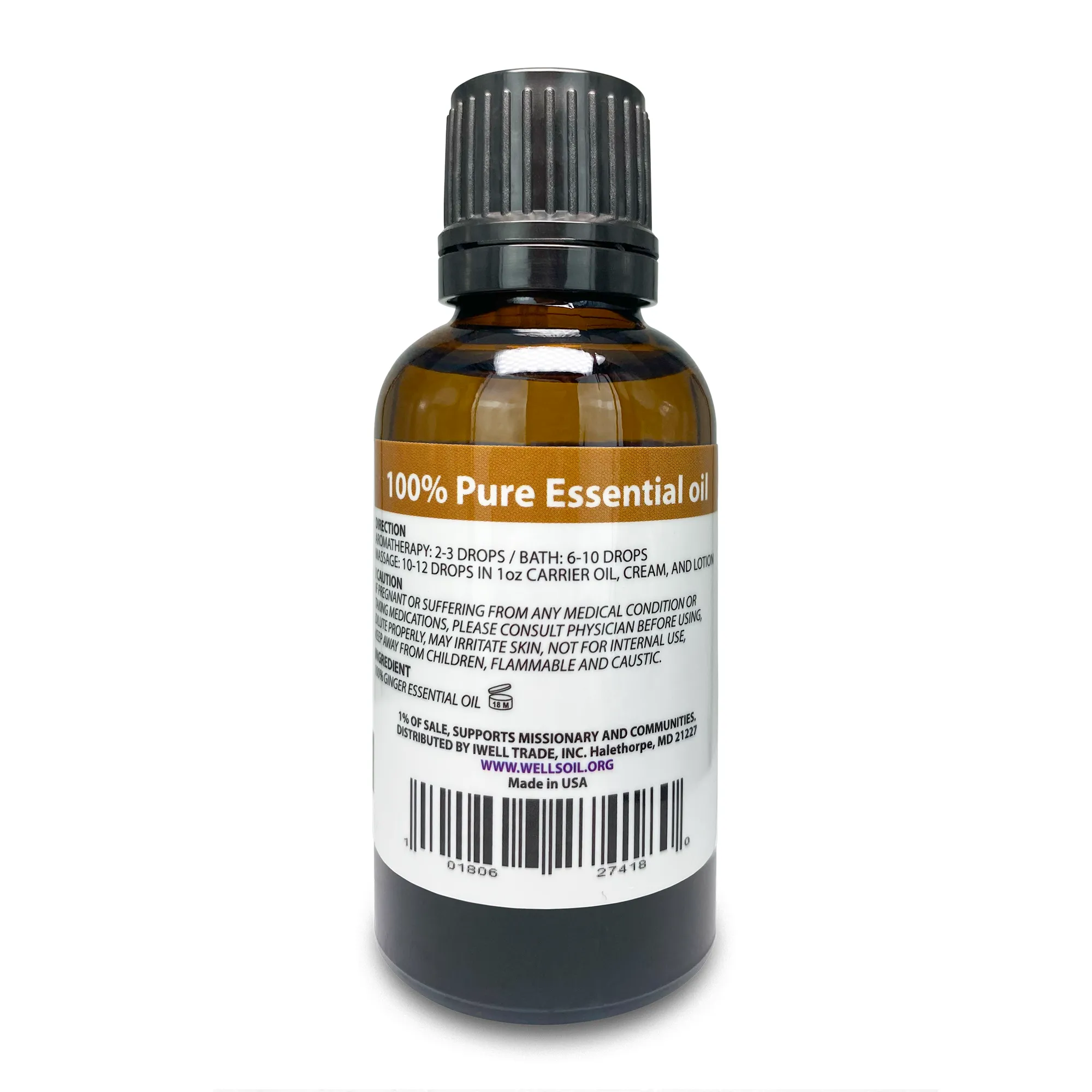 100% Pure Essential Oil 1oz Ginger