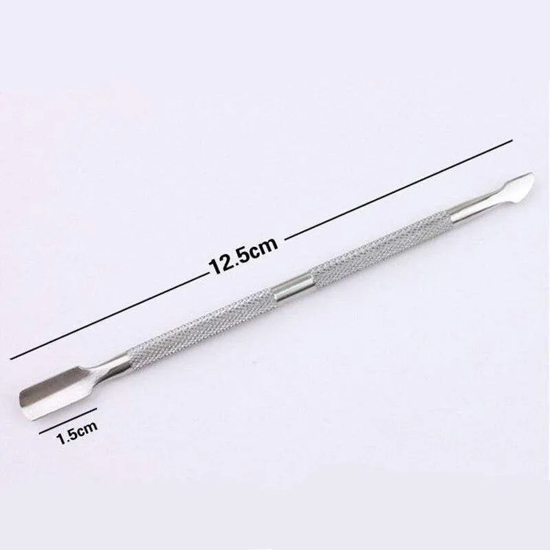 1pc Double-ended Dead Skin Push Stainless Steel Cuticle Pusher Remover For Pedicure Manicure Nail Art Cleaner Care Tool