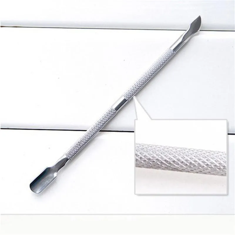 1pc Double-ended Dead Skin Push Stainless Steel Cuticle Pusher Remover For Pedicure Manicure Nail Art Cleaner Care Tool