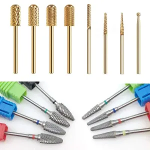 28 Type Carbide Nail Drill Bits For Electric Drill Manicure Machine Accessory Tungsten Nails Milling Cutter Nail Files Art Tools