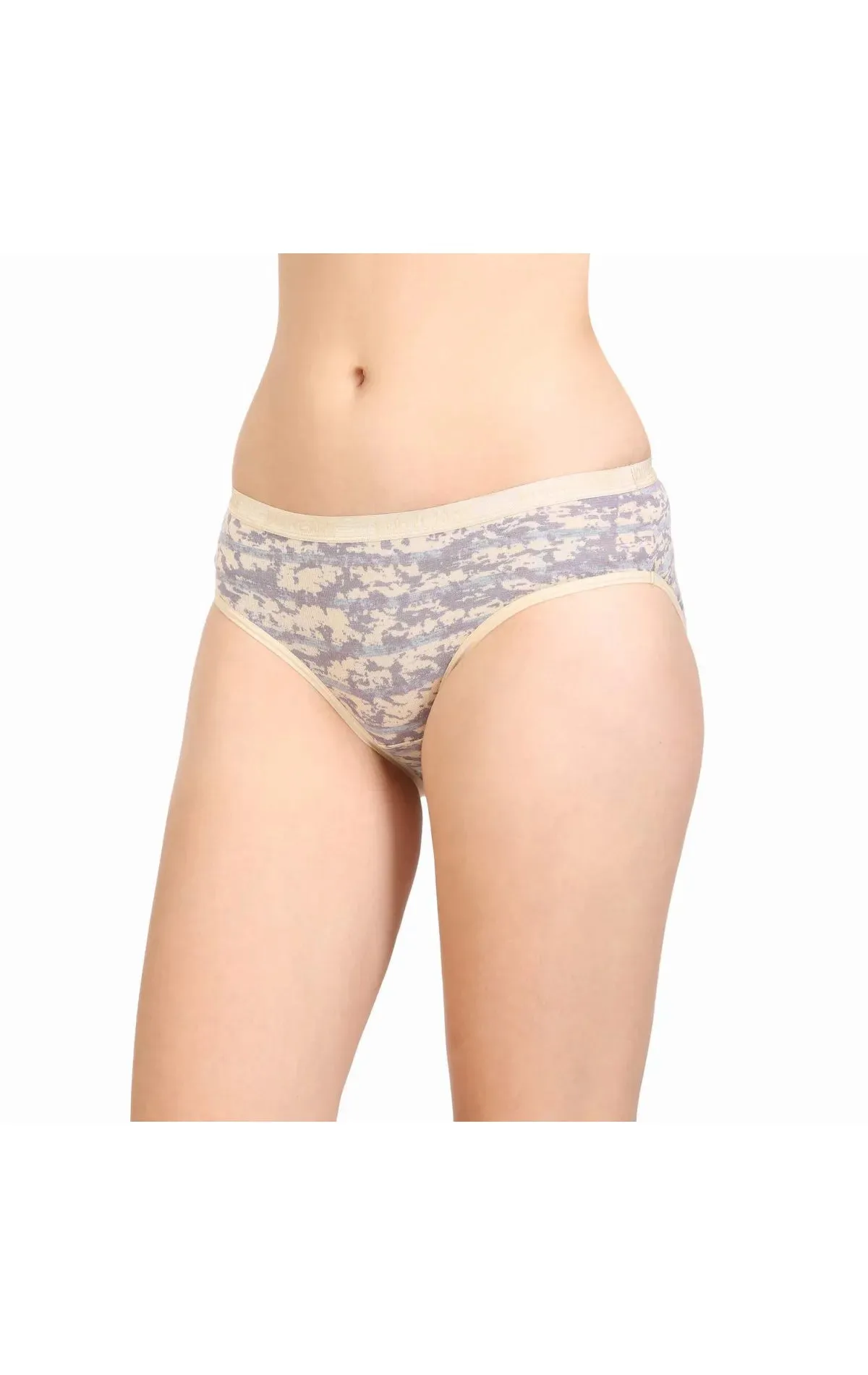 Bodycare 100% Cotton Printed High Cut Panty-8016