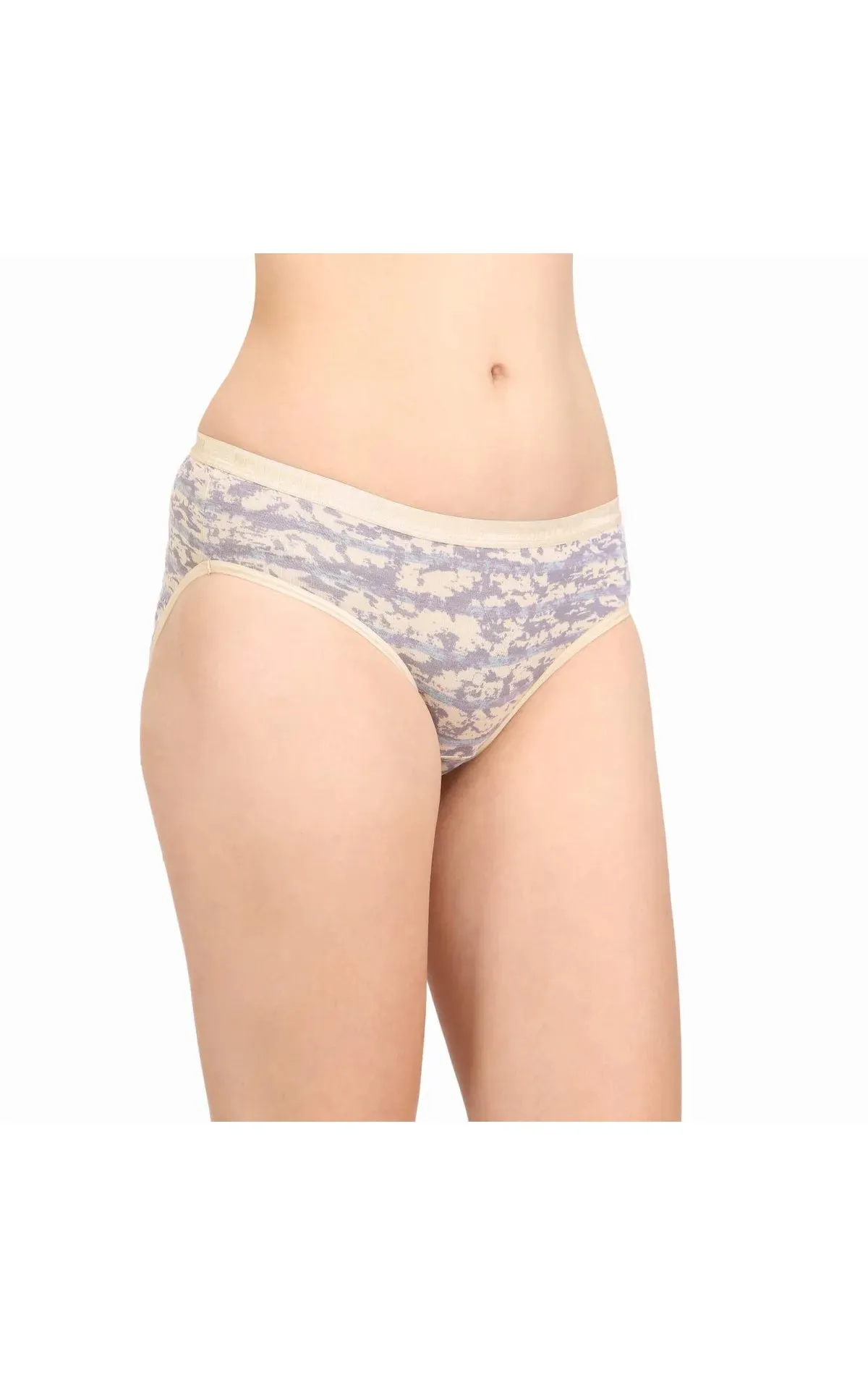 Bodycare 100% Cotton Printed High Cut Panty-8016