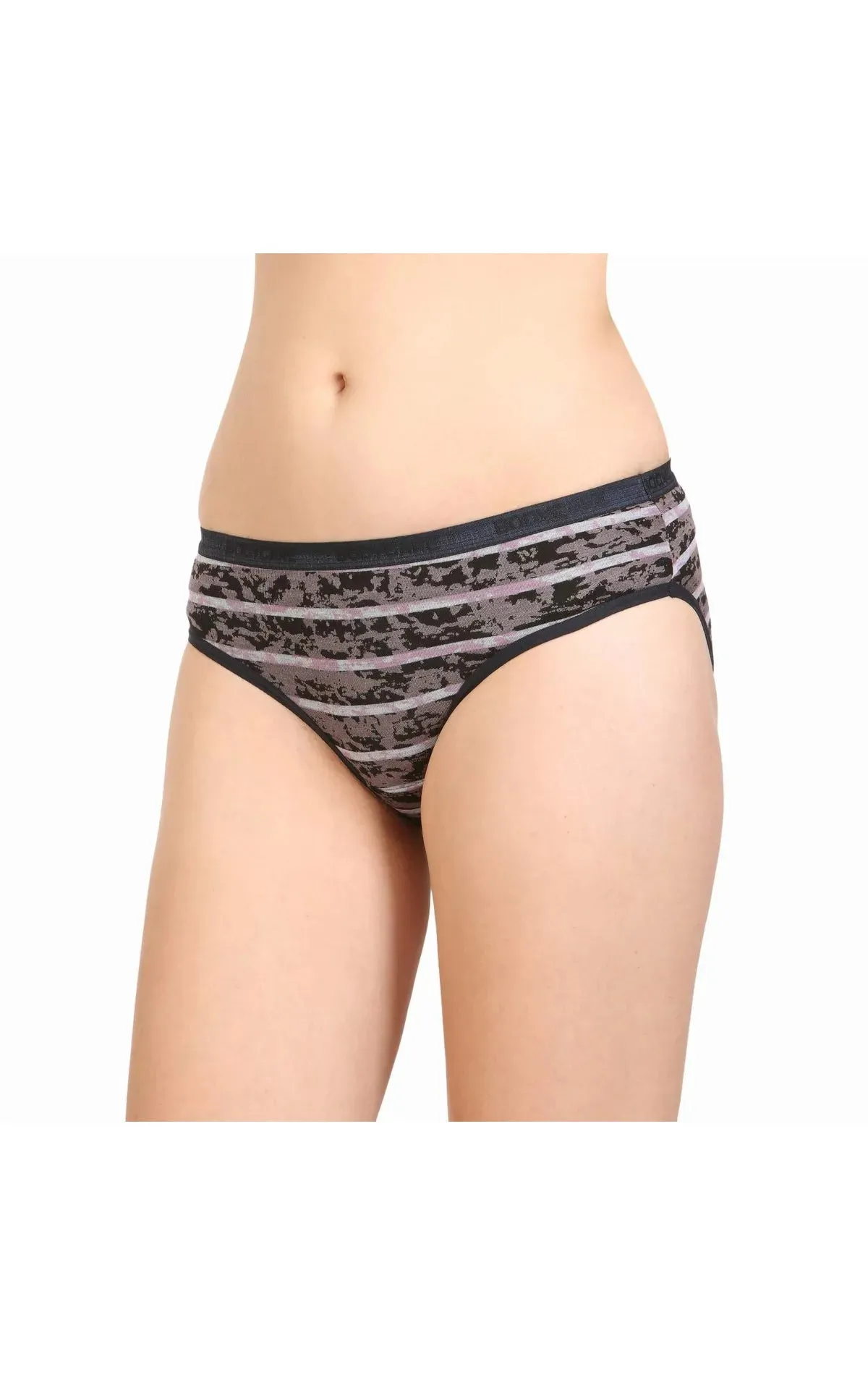 Bodycare 100% Cotton Printed High Cut Panty-8016