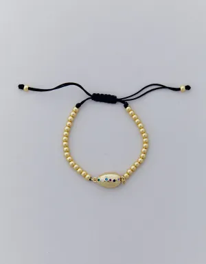 COWRIE GOLD BEAD BRACELET