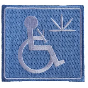 Daniel Smart Handicap Stoner With Bong Embroidered Patch, 3 x 3 inches