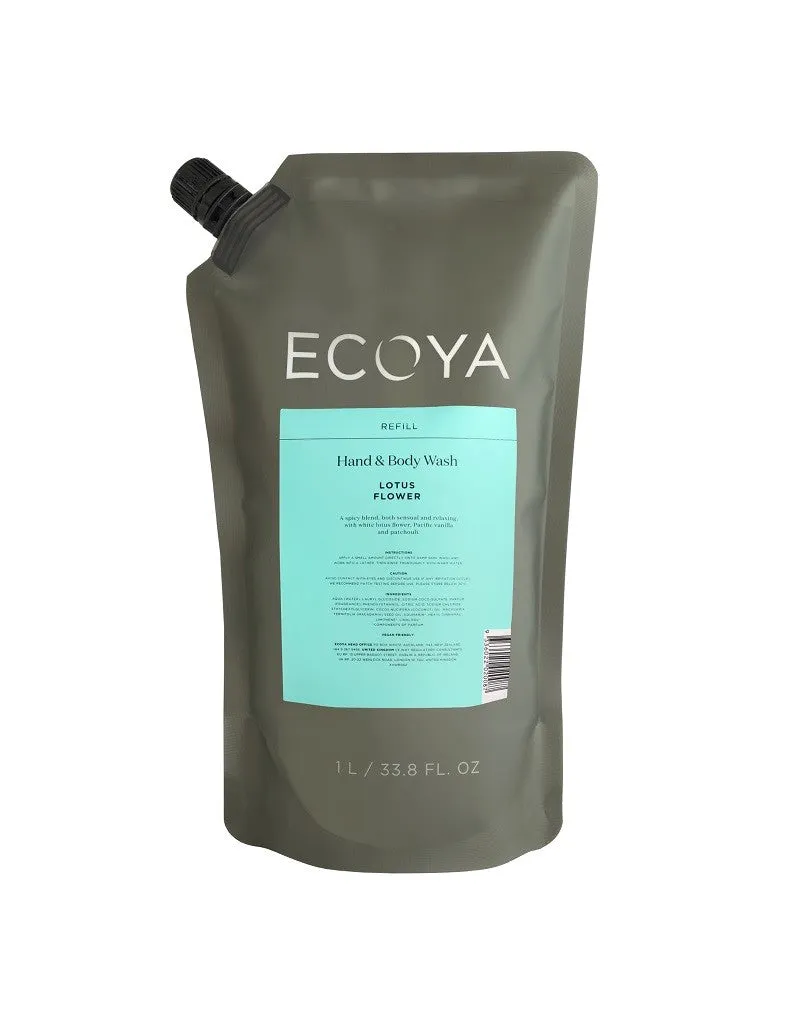 Ecoya Hand & Body Wash Refill 1L - Lotus Flower