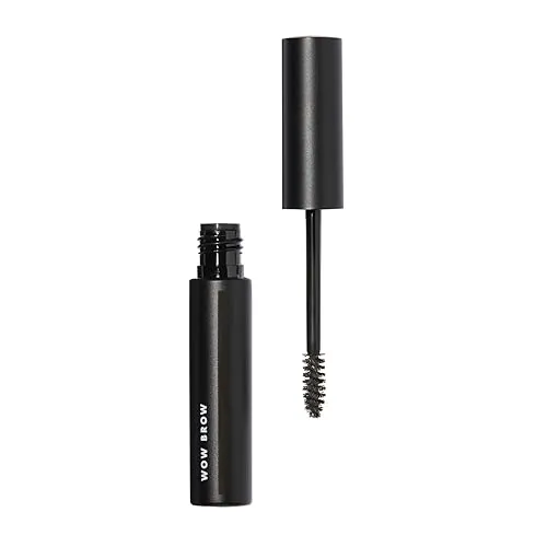 e.l.f, Wow Brow Gel, Volumizing, Buildable, Wax-Gel Hybrid, Creates Full, Voluminous-Looking Brows, Locks Brow Hairs In Place, Deep Brown, Fiber-Infused, 0.12 Oz