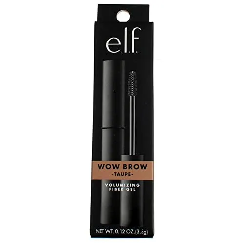 e.l.f, Wow Brow Gel, Volumizing, Buildable, Wax-Gel Hybrid, Creates Full, Voluminous-Looking Brows, Locks Brow Hairs In Place, Taupe, Fiber-Infused, 0.12 Oz