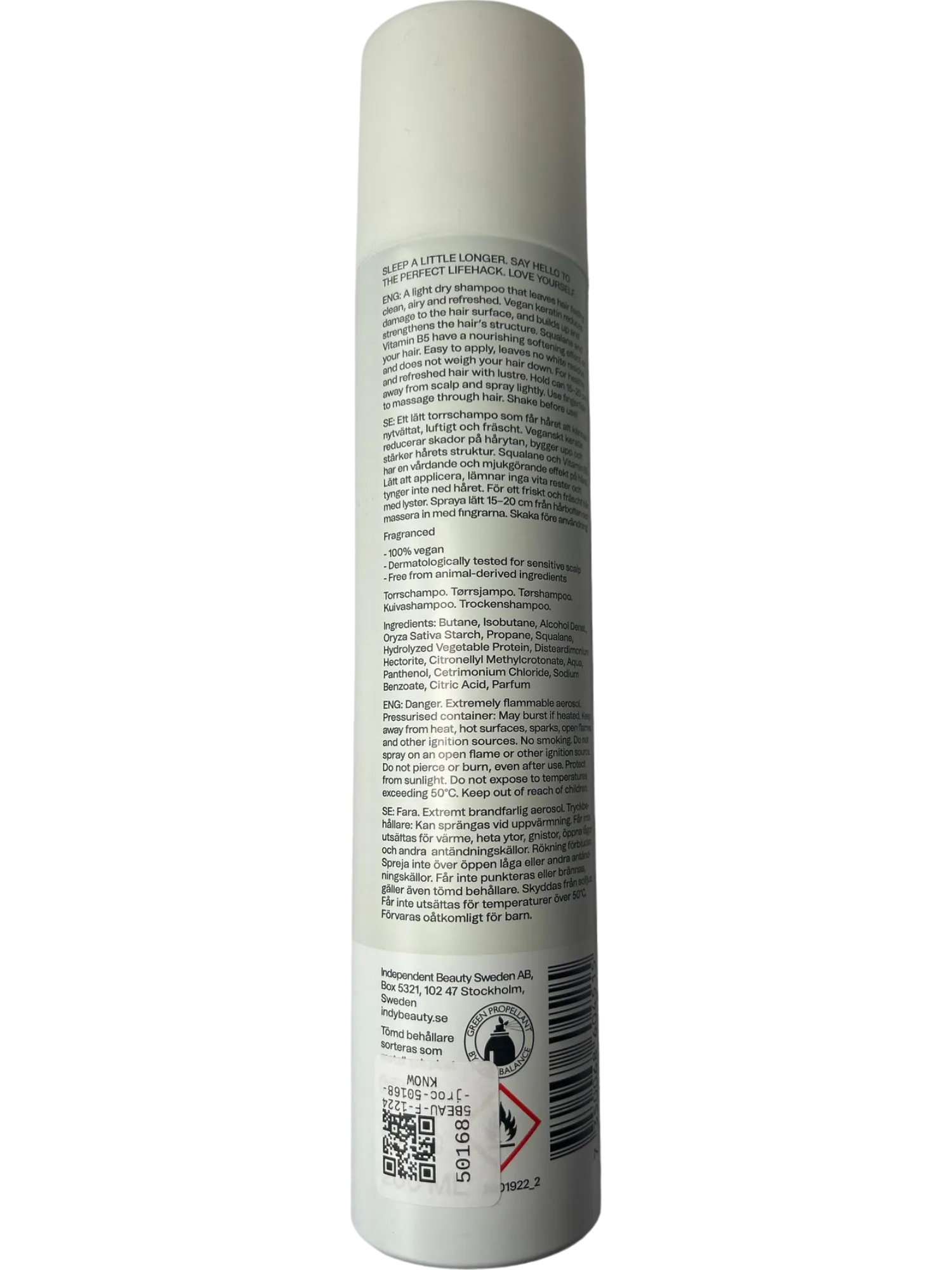 Indy Beauty Squalane Refreshing Dry Shampoo for All Hair Types 200ml