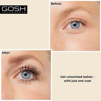 Just click on it!  Volumizing mascara for extra length and maximum volume .  Special formula.  No fragrance.  Certified for allergy sufferers.  Vegan color 001 .  Extreme black. , Gosh