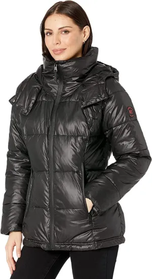 Kenneth Cole New York Women's Horizontal Zip Puffer