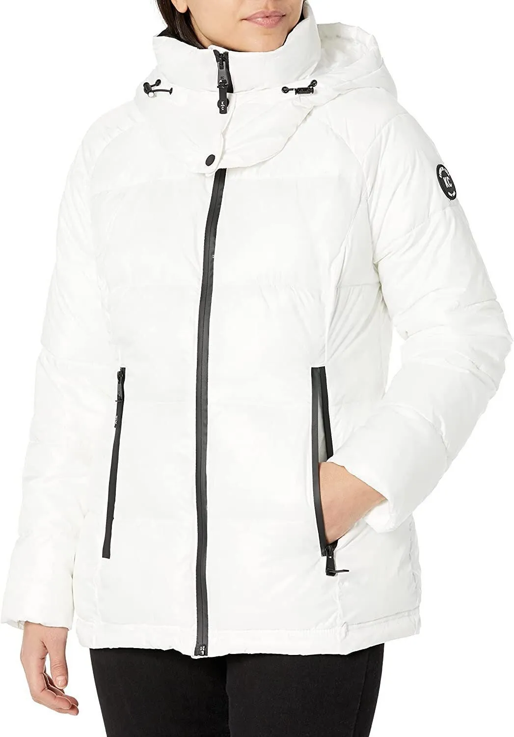 Kenneth Cole New York Women's Horizontal Zip Puffer