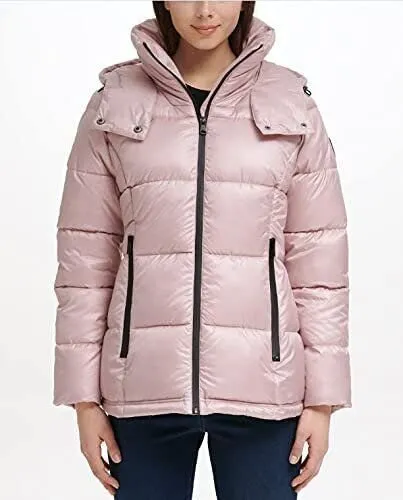 Kenneth Cole New York Women's Horizontal Zip Puffer