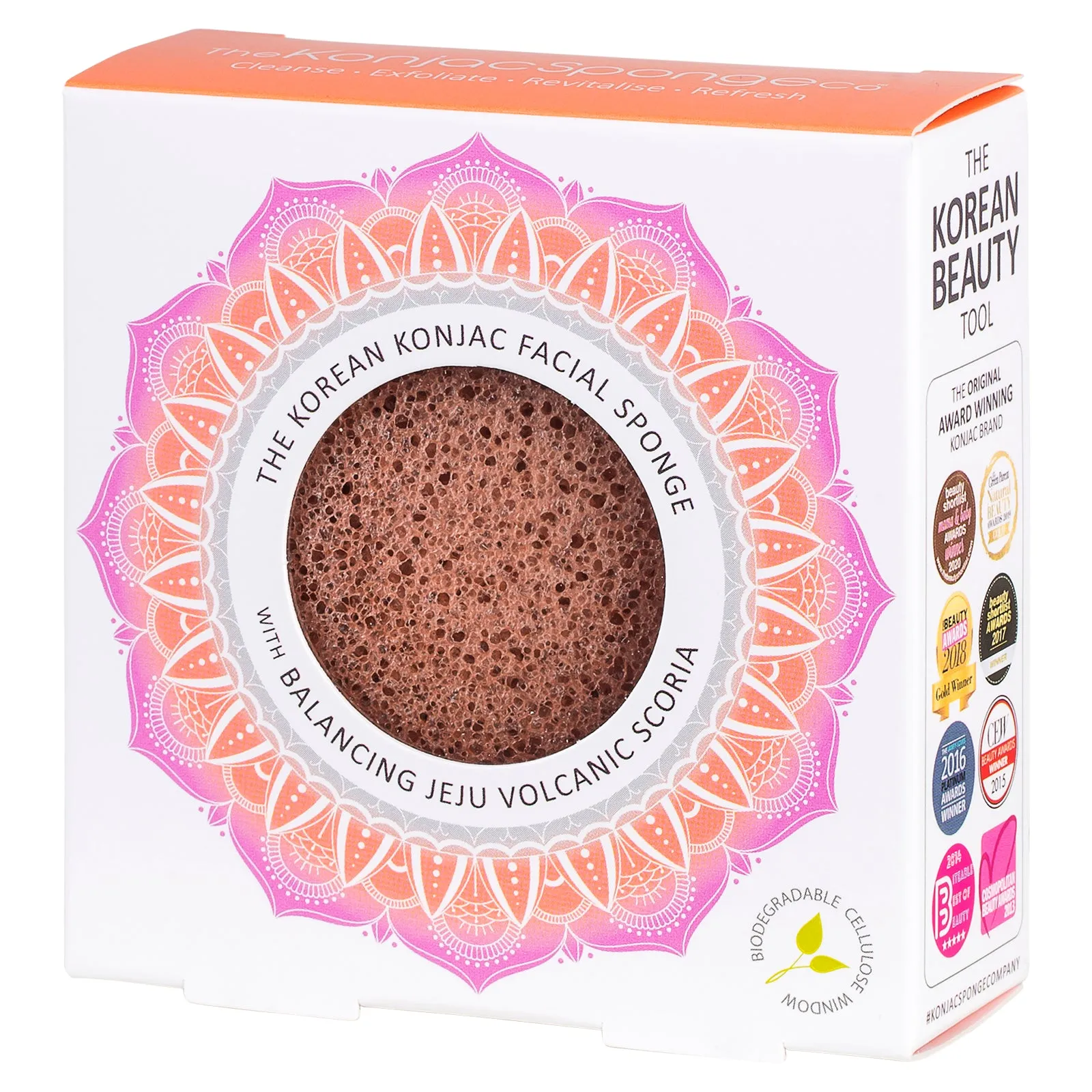 Konjac Volcanic Scoria  Facial Sponge - New Shape