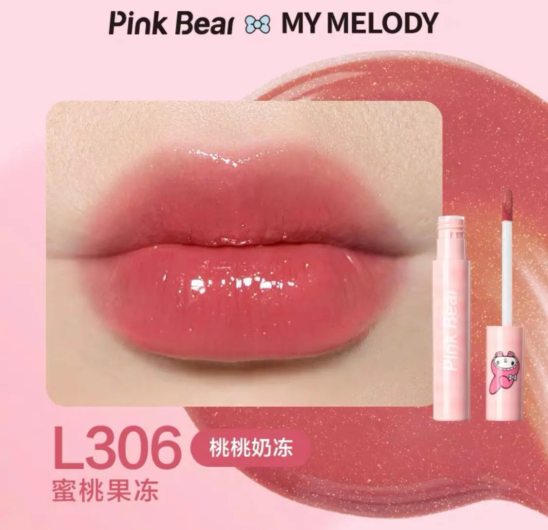 Kuromi / my melody pink bear makeup lip product lip stain or lip mud / eyeshadow