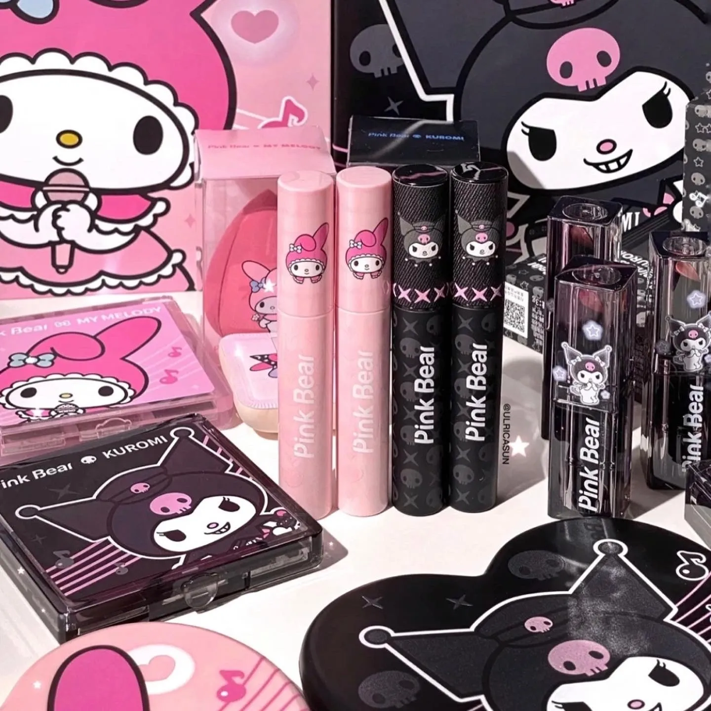 Kuromi / my melody pink bear makeup lip product lip stain or lip mud / eyeshadow