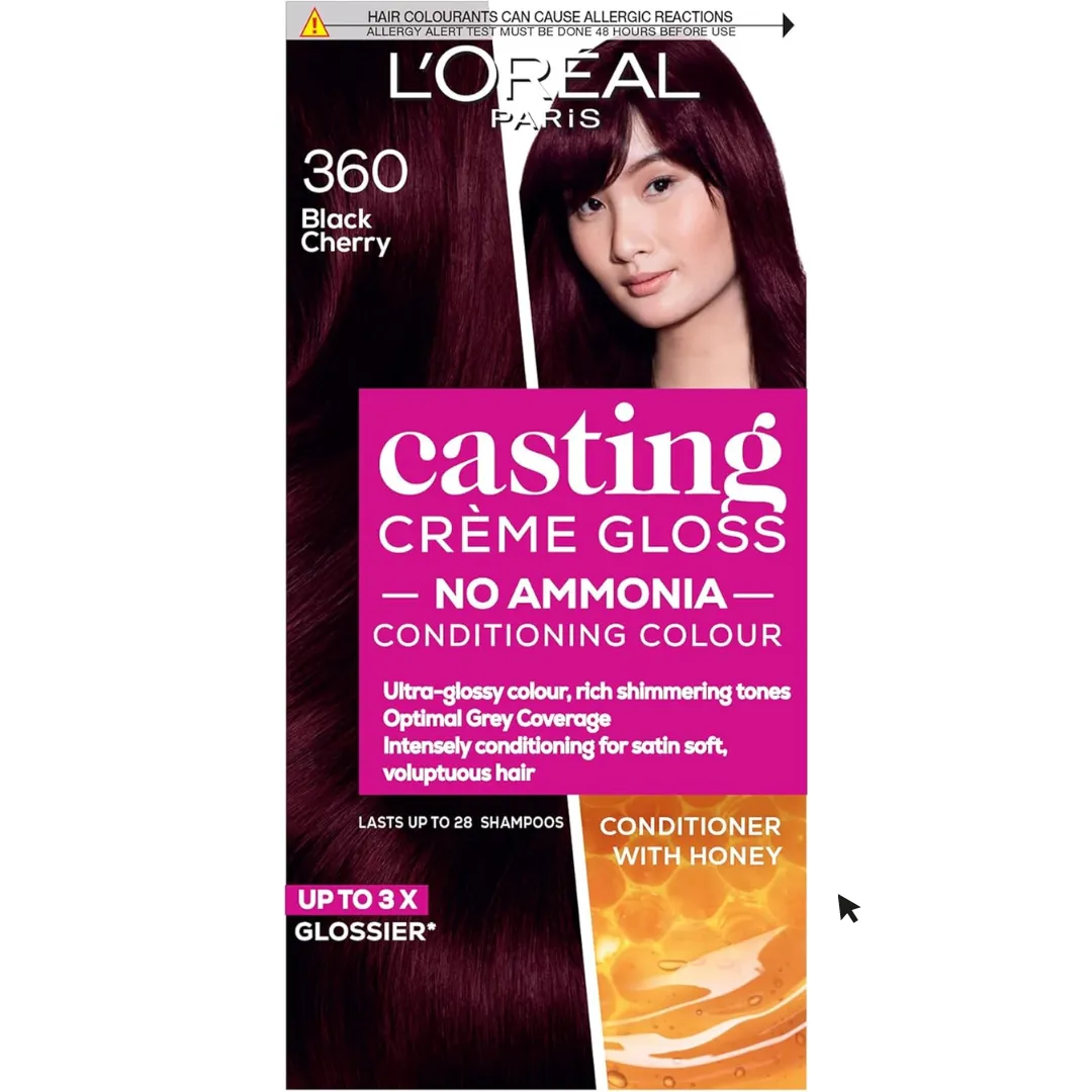 L'Oreal Paris Casting Creme Gloss semi-permanent hair dye 360 Black Cherry (T)