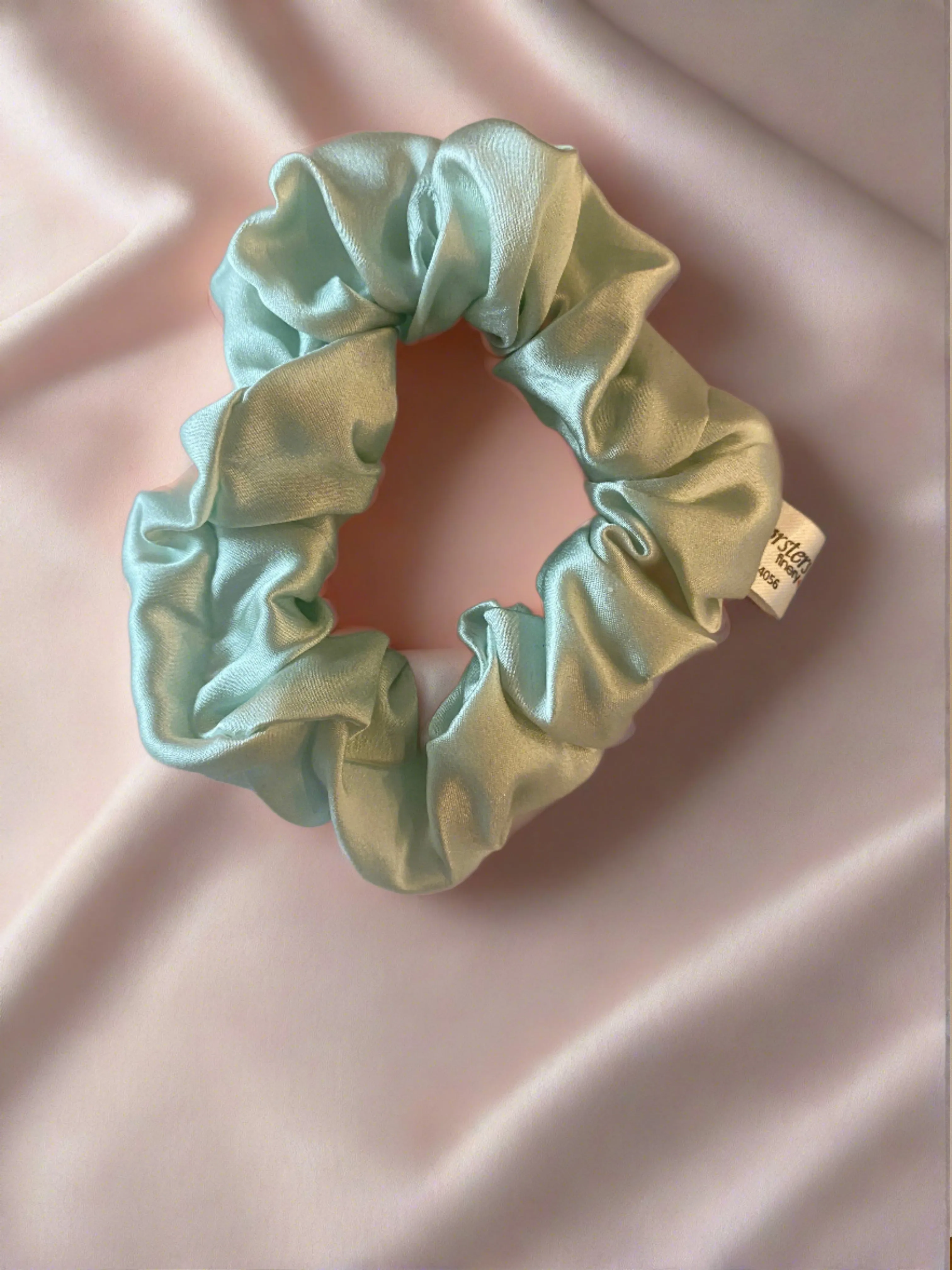 Mint Silk Hair Scrunchie