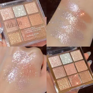 Sparkling 9Color Eyeshadow Palette for Festive Looks