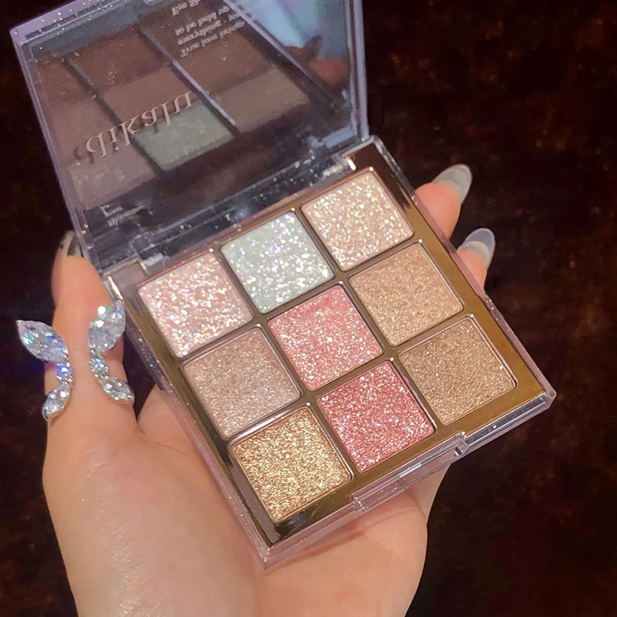 Sparkling 9Color Eyeshadow Palette for Festive Looks