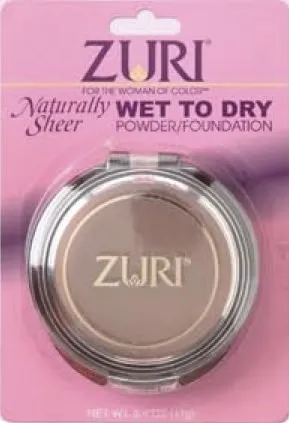 Zuri Naturally Sheer Pressed Powder - Wet To Dry - Ebony Whisper